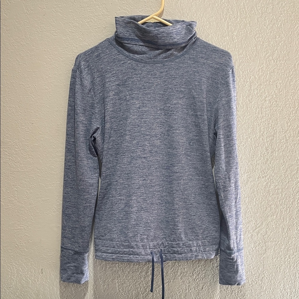 Gray Turtleneck Long Sleeve Top